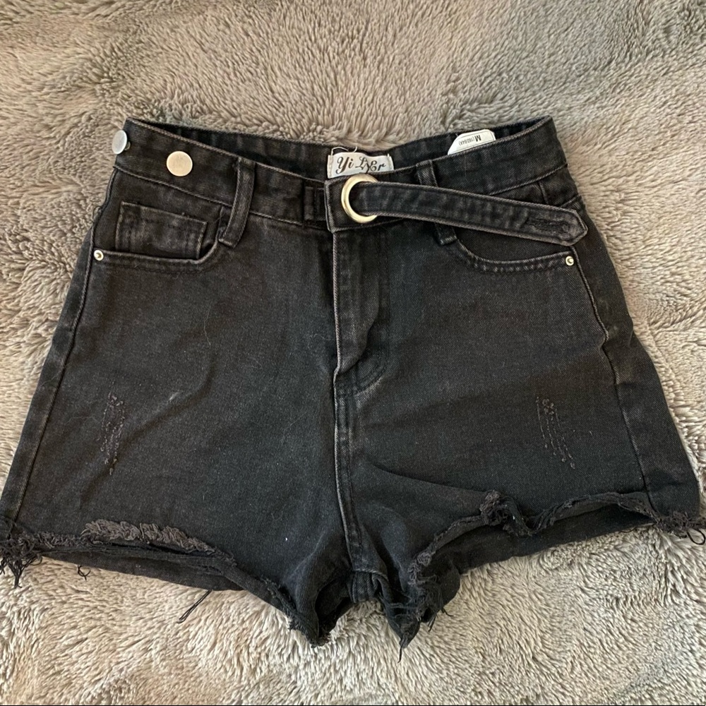 Black high waisted shorts